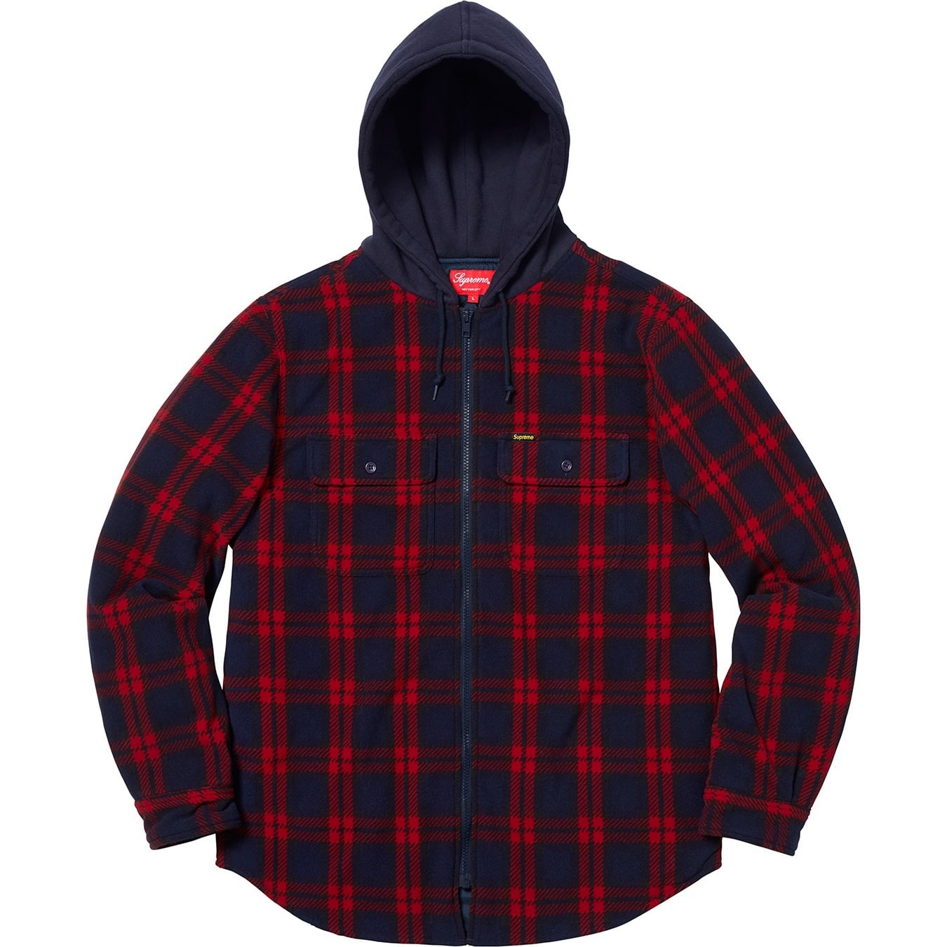 Hooded Plaid Work Shirt view 3